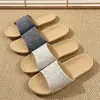 Zapatillas de Lino Eva Nuevas de Cuatro Estaciones para Mujer Uso en Casa de Verano para Parejas Sandalias Antideslizantes de Suela Suave para Hombre