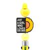 Nuevos accesorios decorativos de papelería de girasol inspiradores, cuentas, cuentas sueltas, cuentas quemadas de doble cara, cuentas de goma suave de PVC, abalorios