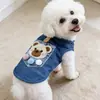 Ropa para Perrito y Gato Mascota Oso Bichón Schnauzer Pomerania Ropa Delgada Primavera y Verano 26 Chaleco de Mezclilla