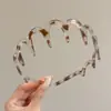 Faixa de cabelo antiderrapante com dentes estilo francês para mulheres, adequada para maquiagem e lavar o rosto, uso diário, presilha alta para cabelo, acessório de cabelo
