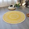 Alfombra de Piso Redonda Tejida con Hilo de Algodón Estampada Artesanal Moderna Simple para Sala de Estar Universal para Cuatro Estaciones Fabricante Venta al por Mayor