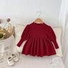 Vestido infantil para meninas primavera e outono, estilo ocidental, infantil, personalizado, marca da moda, estilo coreano, vestido de suéter, vestido de princesa de malha da moda