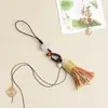 Pingente de Abóbora Tecido à Mão Borla Colorida Pendente de Bolsa DIY Acessório de Celular Corda para Pendurar Acessório de Cabacinho Bodhi