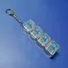 Botón de prueba de descompresión totalmente transparente para PC transfronterizo, teclado mecánico con botón parpadeante para aliviar el estrés, llavero