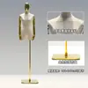 Loja de Roupas Estilo Coreano Manequim para Exposição de Roupas Manequim Feminino de Camurça Meio Corpo Suporte para Manequim Suporte de Exposição de Corpo Humano Completo