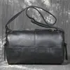 Bolsa de Viagem Retrô Europeia e Americana Masculina em Couro Genuíno, Bolsa de Ombro em Couro Bovino de Primeira Camada, Bolsa Transversal de Grande Capacidade, Bolsa de Viagem para Armazenamento de Viagens de Negócios