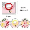 Comercio Exterior Europeo y Americano Set de Pulseras Navideñas Letras de Perlas Papá Noel Copo de Nieve Reno Pulsera Elástica Regalo