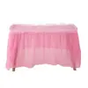Juego de Falda de Mesa Impermeable y a Prueba de Aceite de Peva Transfronterizo para Fiestas de Cumpleaños, Bodas, Reuniones Coloridas y Decoraciones de Recepción