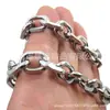 Collar Colgante de Acero Inoxidable para Hombre con Cadena de Borde Dentado Ángulo de Corte Borde Biselado Joyería de Comercio Exterior Cadena de Combinación