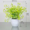 Decoración de Planta Verde Artificial Planta Pequeña en Maceta Flor de Plástico Flor Falsa Juego de Arreglo de Flores Artificiales Decoración de Bonsái Arreglo de Flores para el Hogar Planta en Maceta