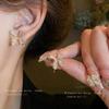 Aretes de Mariposa Hueca de Circonita Diamante Aguja de Plata Aretes de Diseño Mori de Lujo Ligero Aretes de Moda de Estilo Natural Venta al por Mayor para Mujer