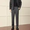 Outono Inverno 2026 Calças Grossas Masculinas Estilo Coreano Tendência Retas Largas Versáteis Casuais Calças de Terno de Lã Engrossadas