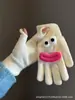 Estilo Ins Dibujo Animado Coreano Estrella de Natillas Terciopelo Coral Guantes Cálidos Estudiante Invierno Exterior Ciclismo Guantes de Cinco Dedos