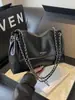 Commuter Bag Mulheres Grande Capacidade 2024 Verão Nova Moda Nicho Texte Chain Shoulder Bag Crossbody Tote Bag