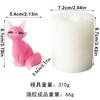 Mold de Silicone com Gota de Gel de Cristal de Raposa Sorridente Estéreo 3D Sentada Bloco de Gelo Congelado Expansão de Fragrância Mold de Silicone para Enfeites de Gesso