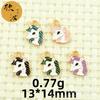 Serie Unicorn Avatar, accesorios de joyería DIY, colgante individual con forma de gota de aceite, mini colgante de animal, pulsera de dibujos animados de 5 colores