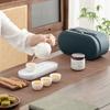 Juego de té Kung Fu de porcelana blanca Guofeng para tinta Juego de té para viaje al aire libre Taza de té Juego de regalo empresarial Logotipo