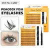 Espantapájaros Transfronterizo Segmentado Pegamento para Cabello Set Gran Capacidad Natural Denso Perezoso Pestañas Postizas Mayoreo