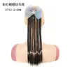 Clip para peluca, accesorio para el cabello infantil, cola de caballo trenzada de fibra sintética, cola de caballo corta para niños con lazo y trenzas pequeñas