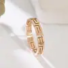 Anillo Muralla China de Moda de Nuevo Estilo Coreano de Gran Venta para Niñas, Diseño Nicho, Anillo Hueco Personalizado, Ventas Directas del Fabricante