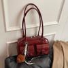 Bolsa Retro com Múltiplos Bolsos para Axila, Bolsa para Roupas de Trabalho e Trabalho, Bolsa de Ombro Único Grande Capacidade Feminina Design de Nicho Novo 2026