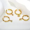 Anillo Ajustable de Estrella y Diamante Popular de Moda Europea y Americana Lujo Accesible Acero Inoxidable Estilo Simple Anillo de Nicho para Mujeres