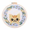Nuevo Gato de Dibujos Animados Amazon Bordado a Mano DIY Paquete de Material Kit Semiterminado Inglés Transfronterizo Spot