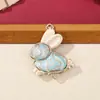 Bordado Dupla Face Brocado Song Enfeites Novo Estilo Chinês Pingente Coelho Acessórios Hanfu Estilo Chinês Pingente Festival da Lua Charms Atacado