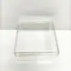 Caixa Pequena de Plástico Transparente Quadrada Redonda em Formato de Coração Armazenamento de Itens Caixa de Plástico à Prova de Poeira Acabamento Caixa de Armazenamento com Tampa de Céu e Terra