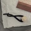 Pinza de pelo trenzada de alta gama con forma de tiburón para mujer, accesorio para el cabello, color marrón perlado, 2024