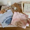 Ropa Infantil Estilo Coreano para Bebés y Niños Pequeños, Hombres y Mujeres, Nuevas Camisetas Lindas de Dibujos Animados de Verano, Tops Camisetas Finas de Manga Corta para Bebé