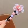 Presilha de Cabelo Infantil JK Laço Presilha Bico de Pato Fofa Presilha Atrás da Cabeça Acessórios de Cabelo de Princesa Uniforme JK Tecido Xadrez Grampo de Cabelo
