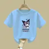 2351# Camiseta de Manga Corta para Niña 2025 Nuevo Verano Algodón Puro Ropa Superior Elegante para Niños Grandes y Niñas Pequeñas Ropa de Verano para Niños