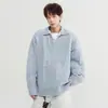 Suéter Tricot Patchwork Falso Duas Peças Masculino com Trança Estilo Old Money Camisa Polo com Gola Reversível para Outono e Inverno Tendência Comércio Exterior Atacado Transfronteiriço
