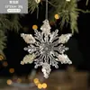 Enfeites de Natal Transparentes de Acrílico Cristal com Glitter e Lantejoulas para Decorar Árvores de Natal e Criar uma Atmosfera Festiva com Laços