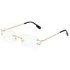 Gafas de Sol Cuadradas Marinas Sin Montura de Comercio Exterior Europeo y Americano Gafas de Sol de Moda Estilo Urbano Personalidad Celebridad de Internet Gafas Versátiles para Hombres y Mujeres