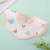 Babero Impermeable de Pétalo para Bebé Babero Impermeable para Bebé Recién Nacido para Vómito Toalla para Saliva para Niños Borde Redondeado
