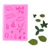 DIY todos os tipos de folhas de plantas bolo fondant molde líquido Sapo cola molde E048