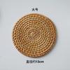 Feito à Mão Vietnamita Rattan Natural de Outono Tecido Palha Esteira de Bambu Atacado Madeira Maciça Redondo Isolante Esteira para Caçarola Descanso para Copo