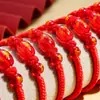 Pulsera de Hilo Rojo del Año del Caballo 2026 Signos del Zodíaco Tigre Mono Cerdo Dragón Cabra Pulsera Tejida Hecha a Mano Regalo para Hombres y Mujeres