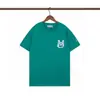 25Mon Camiseta de Marca de Moda Cuello Redondo Manga Corta con Patrón Bordado al Frente, Estilo Unisex, Manga Media de Verano Estilo Pareja para Hombre
