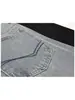 Shorts de Mezclilla Azules Finos de Pierna Recta para Hombre, Ropa Casual de Verano, Estilo Japonés, Shorts Relajados de Longitud Media