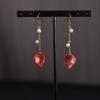 Bolsa de la Suerte de Aretes Florales de Estilo Chino Nuevo, Nuevos Aretes de Gancho Populares, Aretes Niche de Alta Gama, Aretes Únicos, Joyería de Estilo Chino