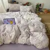 2026 Novo Estilo Fio Bouclé Estampado Capa de Edredom Individual e Conjunto de Quatro Peças