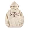 Impressão de letras Moda europeia e americana Suéter moderno folgado com capuz outono e inverno roupa casual feminina entrega de peça única moletom