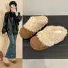 Pantuflas de mujer mullidas sin cordones, nuevo estilo de invierno 2026, de suela gruesa, fáciles de poner, a prueba de nieve, cálidas y que aumentan la altura, de felpa