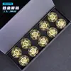 H Star Polvo de Oro Cos Dados Metálicos Modelo Resistente al Desvanecimiento Relieve Sólido Dados Tridimensionales Accesorio de Anime