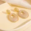 Pendientes de Moda Estilo Coreano con Doble Círculo de Circonita, Pendientes Trendy de Lujo Ligero al por Mayor