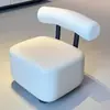 Taburete Bajo con Ruedas y Respaldo para Sala de Estar, Uso Doméstico, Ruedas Giratorias, Taburete para Sofá, Taburete Móvil, Silla Pequeña para Cambiarse los Zapatos en la Entrada