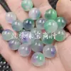 Cuentas redondas de jade con patrón verde violeta, cuentas de 14 mm verde violeta blanco para pulseras, collares y accesorios de joyería